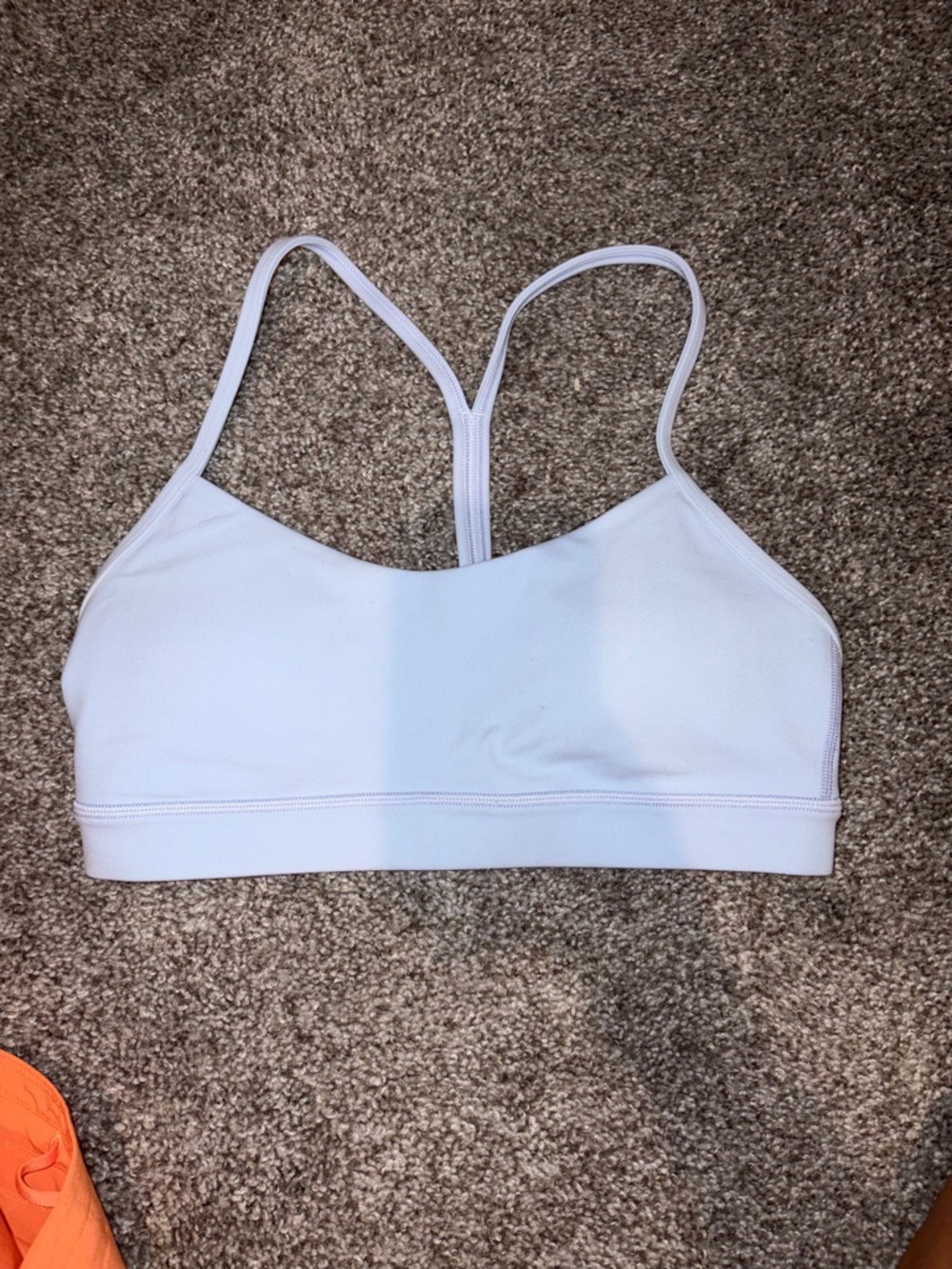 Light blue Lululemon Flow Y Bra